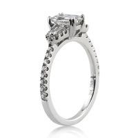 1.36ct Emerald Cut Diamond Engagement Ring