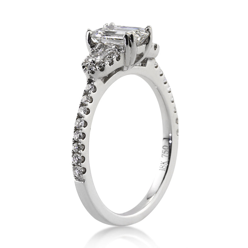 1.36ct Emerald Cut Diamond Engagement Ring