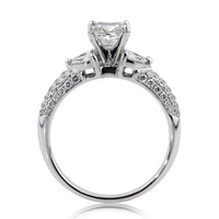 1.96ct Princess Cut Diamond Engagement Ring
