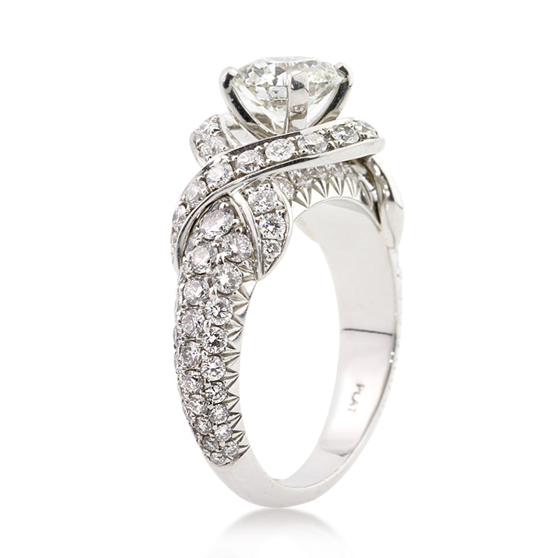 3.03ct Round Brilliant Cut Diamond Engagement Ring