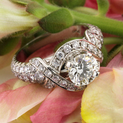 3.03ct Round Brilliant Cut Diamond Engagement Ring