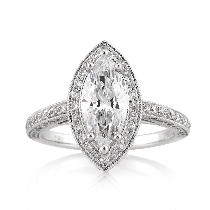 2.40ct Marquise Cut Diamond Engagement Ring