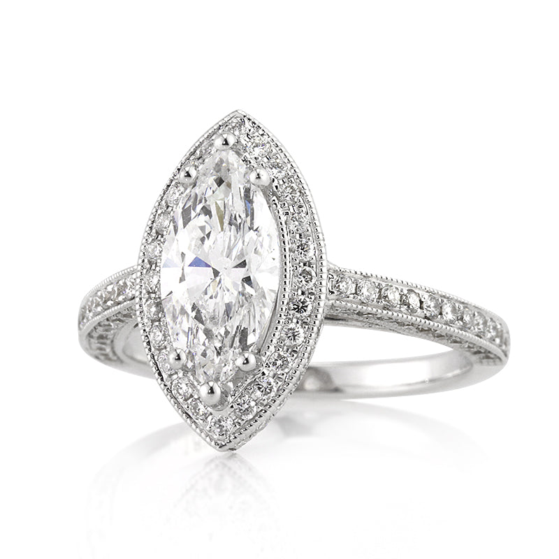 2.40ct Marquise Cut Diamond Engagement Ring