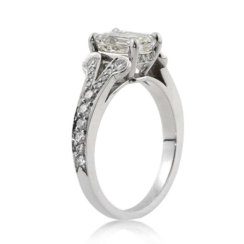 2.01ct Emerald Cut Diamond Engagement Ring