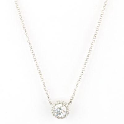 0.50ct Round Brilliant Cut Diamond Pendant Necklace