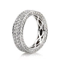 3.00ct Round Brilliant Cut Diamond Eternity Band in 18K White Gold