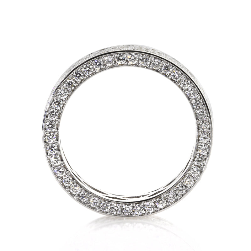 3.00ct Round Brilliant Cut Diamond Eternity Band in 18K White Gold