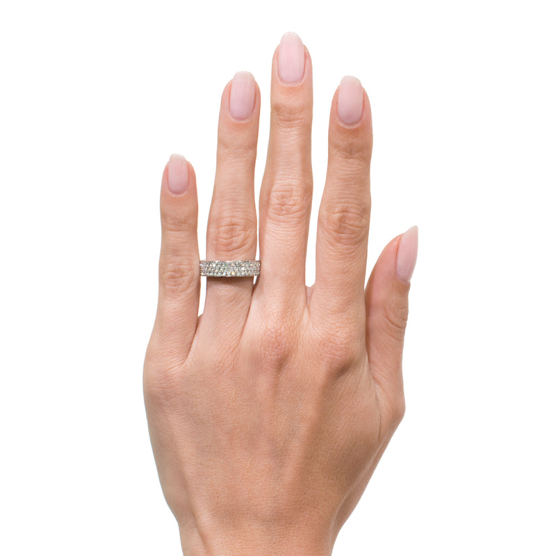 3.00ct Round Brilliant Cut Diamond Eternity Band in 18K White Gold