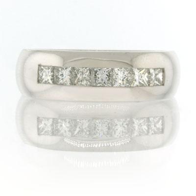 1.30ct Princess Cut Diamond Men's Wedding Band