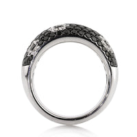 2.55ct Black and White Round Diamond Ring Masterpiece