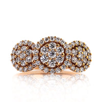 1.25ct Rose Gold Round Brilliant Cut Diamond Ring Masterpiece