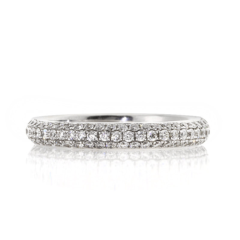 1.07ct Round Brilliant Cut Diamond Eternity Band Micropave Setting