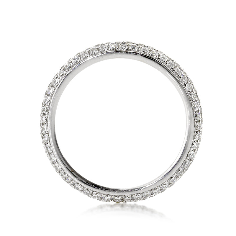 1.07ct Round Brilliant Cut Diamond Eternity Band Micropave Setting