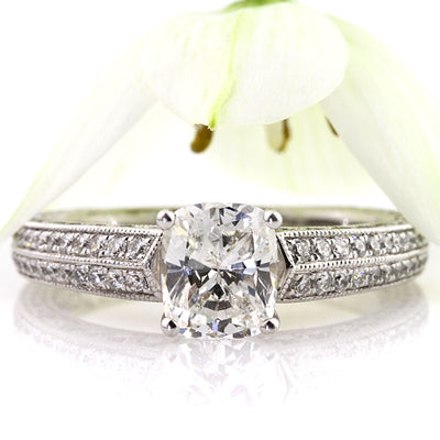 2.18ct Cushion Cut Diamond Engagement Ring