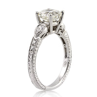 2.20ct Cushion Cut Diamond Engagement Ring