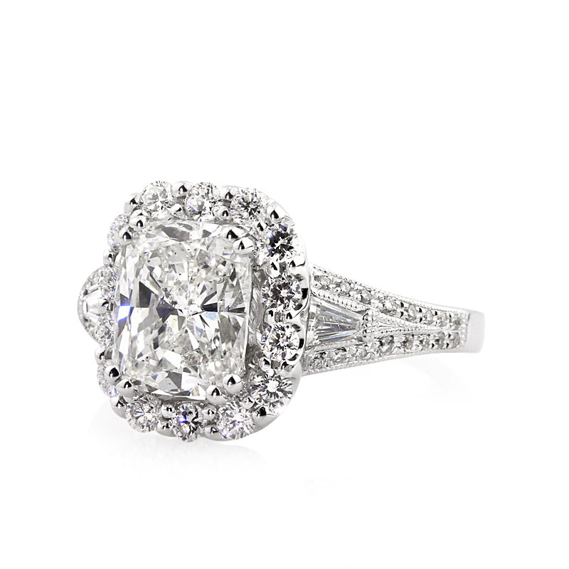 3.24ct Cushion Cut Diamond Engagement Ring