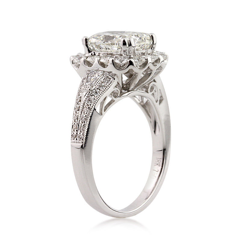 3.24ct Cushion Cut Diamond Engagement Ring