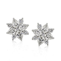3.40ct Pear Shaped Diamond Stud Earrings