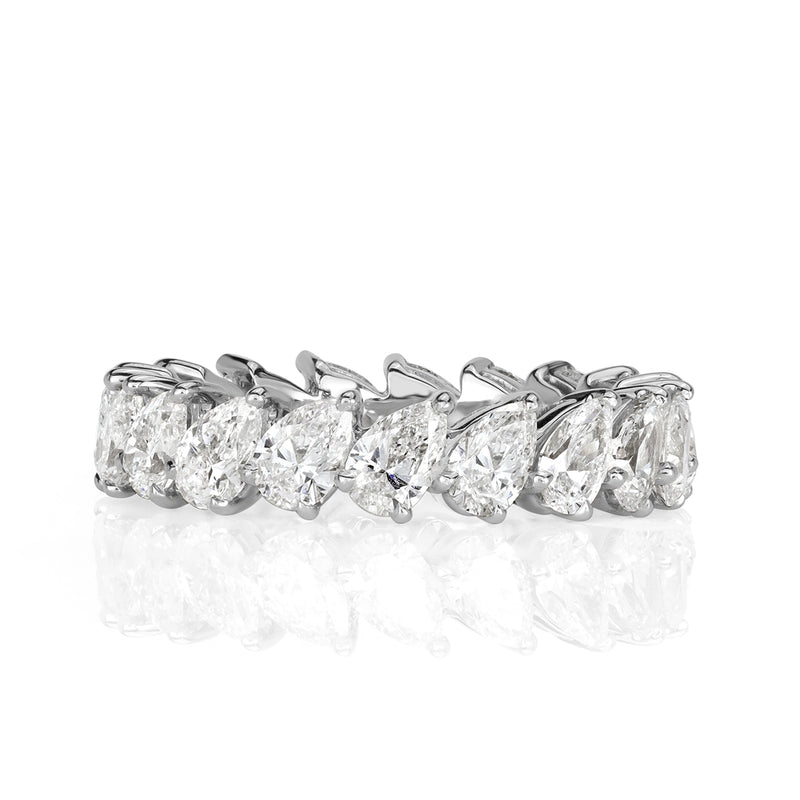 3.65ct Pear Shaped Diamond Eternity Band in Platinum