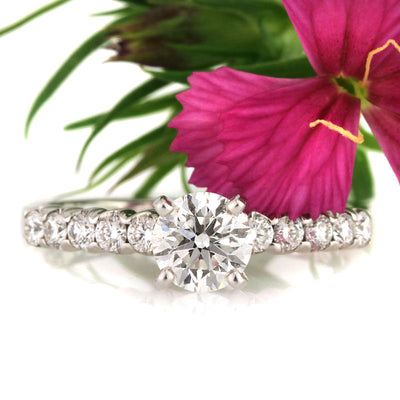 1.13ct Round Brilliant Cut Diamond Engagement Ring