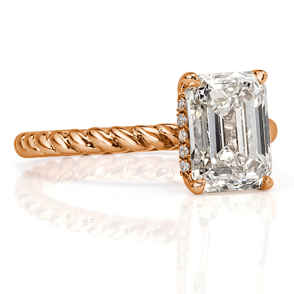 2.70ct Emerald Cut Diamond Engagement Ring