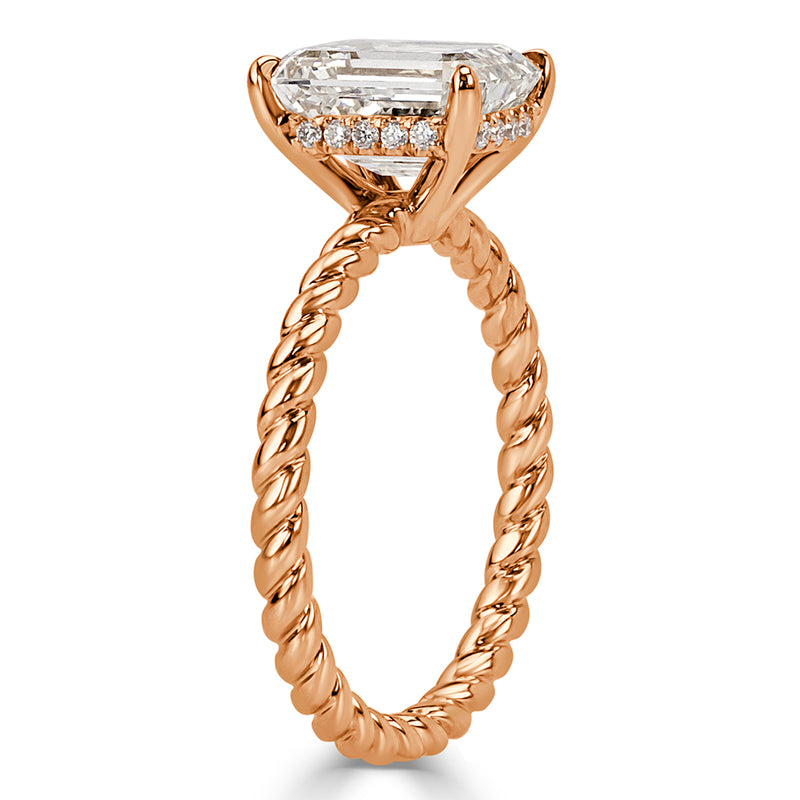 2.70ct Emerald Cut Diamond Engagement Ring