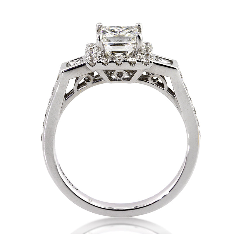1.85ct Princess Cut Diamond Engagement Ring