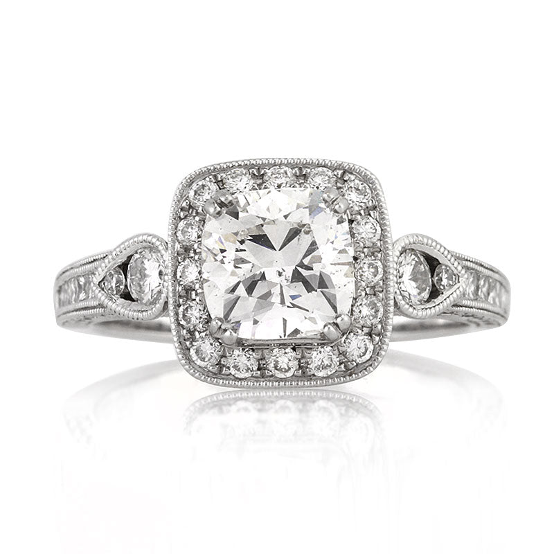 2.65ct Cushion Cut Diamond Engagement Ring