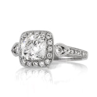 2.65ct Cushion Cut Diamond Engagement Ring
