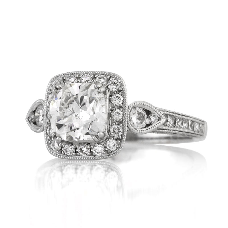2.65ct Cushion Cut Diamond Engagement Ring