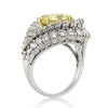 8.15ct Fancy Intense Yellow Pear Shaped Diamond Engagement Ring