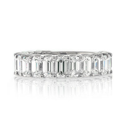 4.00ct Emerald Cut Diamond Wedding Band