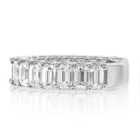 4.00ct Emerald Cut Diamond Wedding Band