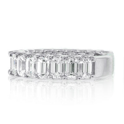 4.00ct Emerald Cut Diamond Wedding Band