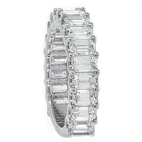 4.00ct Emerald Cut Diamond Wedding Band