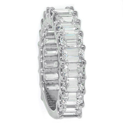 4.00ct Emerald Cut Diamond Wedding Band