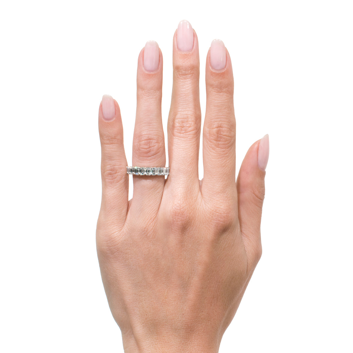 4.00ct Emerald Cut Diamond Wedding Band