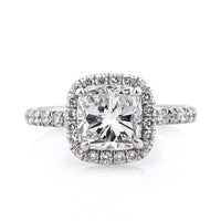 3.01ct Cushion Cut Diamond Engagement Ring