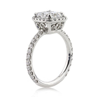 3.01ct Cushion Cut Diamond Engagement Ring