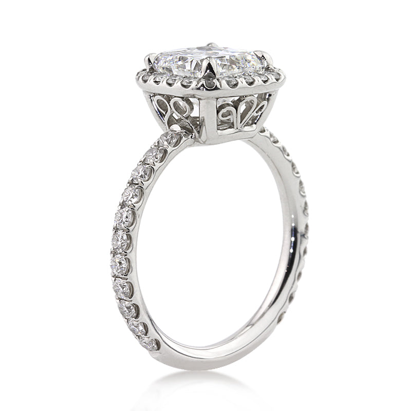 3.01ct Cushion Cut Diamond Engagement Ring