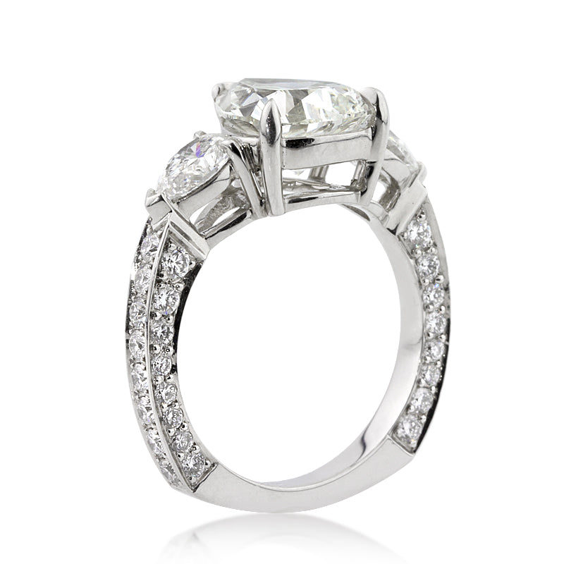 5.14ct Pear Shaped Diamond Engagement Ring