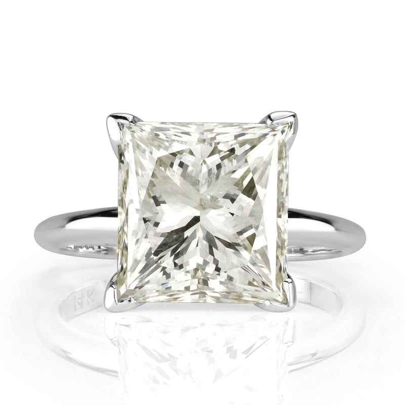 5.04ct Princess Cut Diamond Engagement Ring