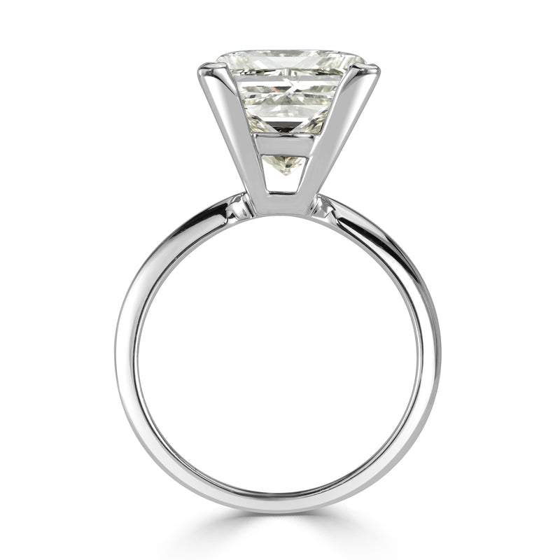 5.04ct Princess Cut Diamond Engagement Ring