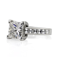 4.41ct Princess Cut Diamond Engagement Ring