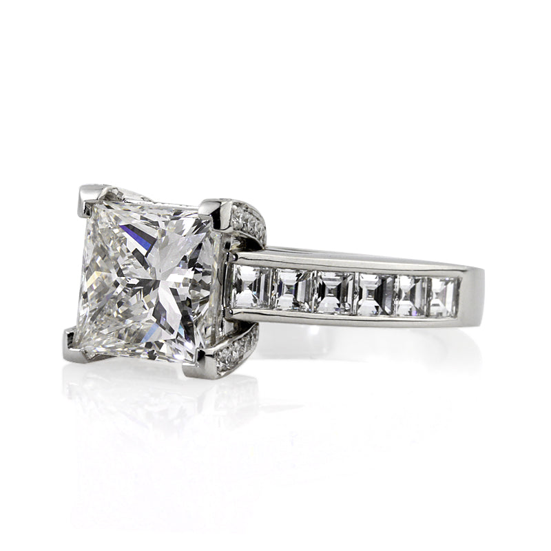 4.41ct Princess Cut Diamond Engagement Ring