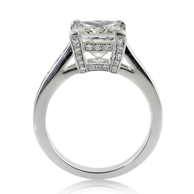 4.41ct Princess Cut Diamond Engagement Ring