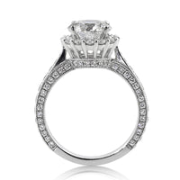 3.46ct Round Brilliant Cut Diamond Engagement Ring
