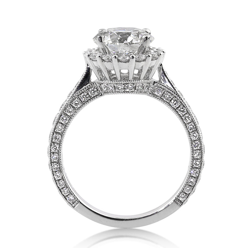 3.46ct Round Brilliant Cut Diamond Engagement Ring