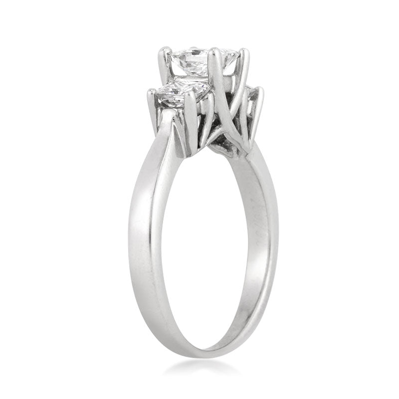 0.97ct Princess Cut Diamond Engagement Ring