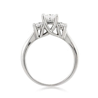 0.97ct Princess Cut Diamond Engagement Ring